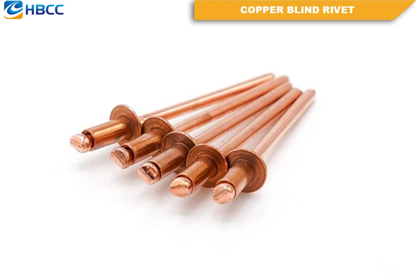 copper self-plugging blind revet product